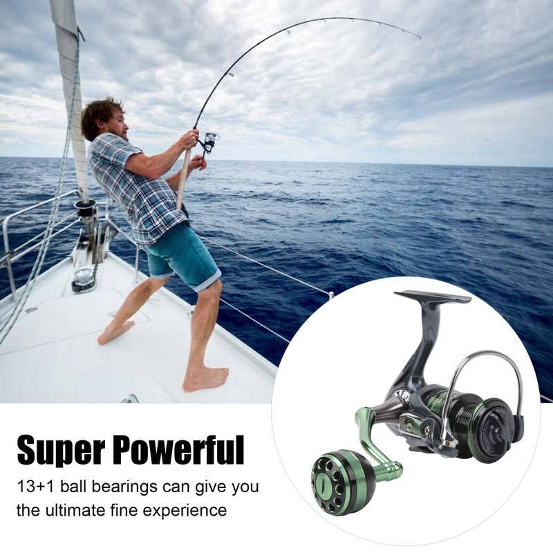 HFA2000 Full Metal Fishing Reels 5.2:1 Gear Ratio 13+1 Ball
