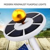 LED Solar Power Flagpole Light Outdoor Tent Light Waterproof Flag