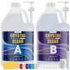 TQELFSS Epoxy Resin 2 Gallon, Crystal Clear Epoxy Resin Kit