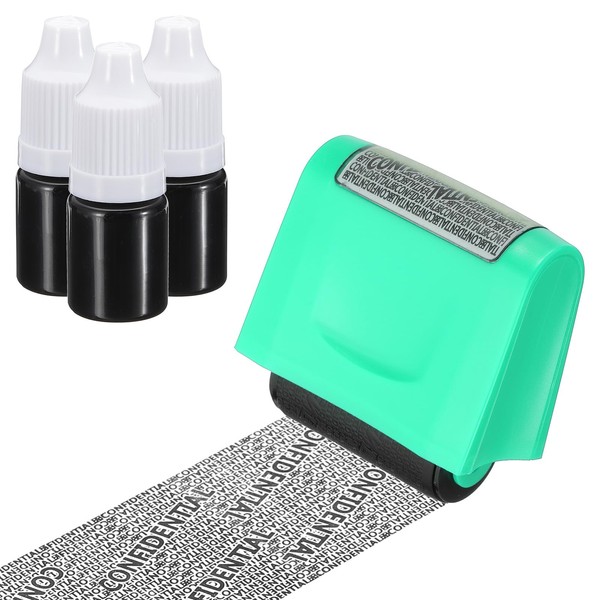 PATIKIL Identity Theft Protection Roller Stamp, 1.7" Confidential Roller Stamp