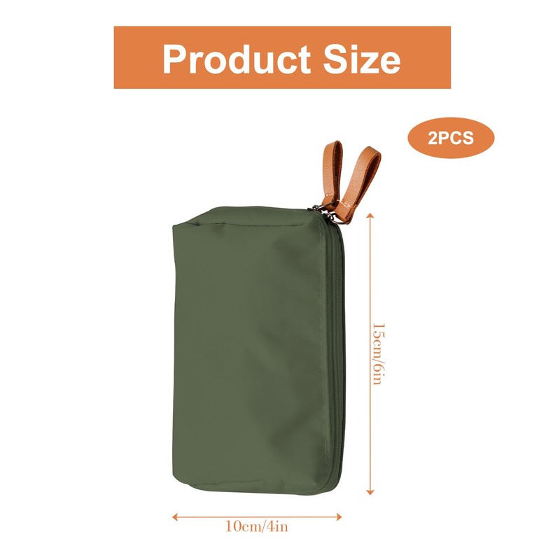 Hopzab 2 PCS Travel Makeup Pouches, Small Waterproof Cosmetic Bag