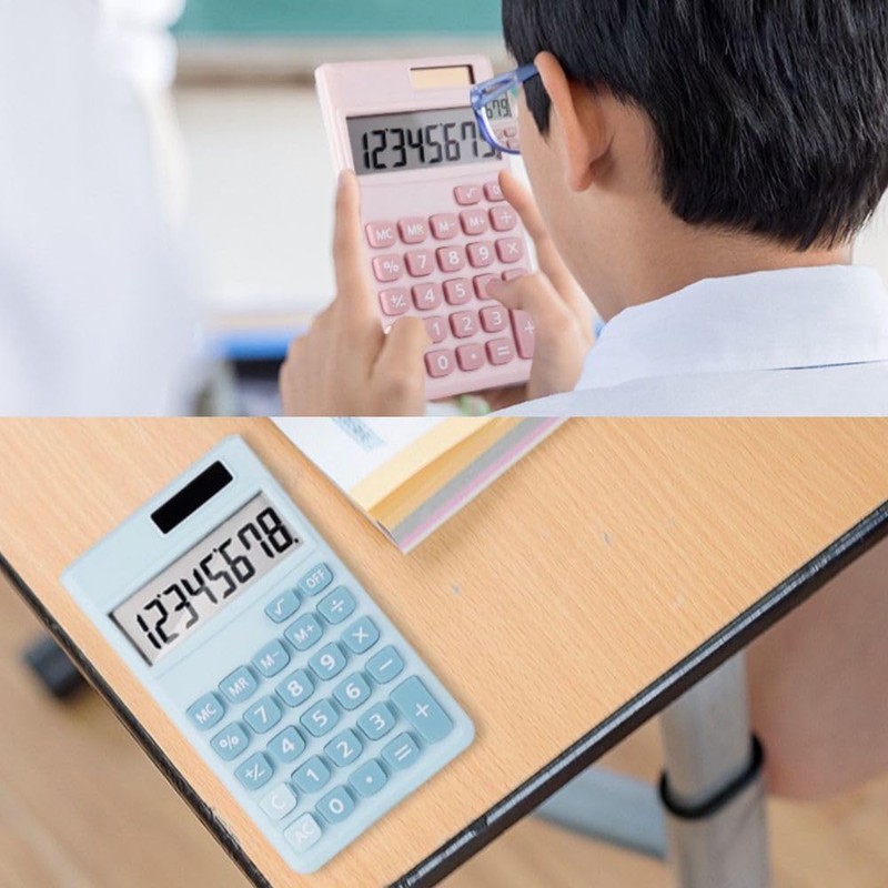 Basic Standard Calculators Small Digital Desktop Calculator with 8-Digit LCD