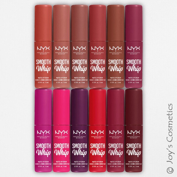 12 NYX Smooth Whip Matte Lip Cream - WMLC "12 Color Full Set" *Joy's cosmetics*