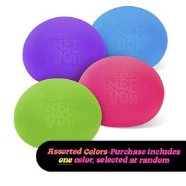 Schylling Super NeeDoh - Huge NeeHoh 4.5" in Diameter - Sensory Toy with Fun Dough Filling - Assorted Designs - Ages 3 and Up