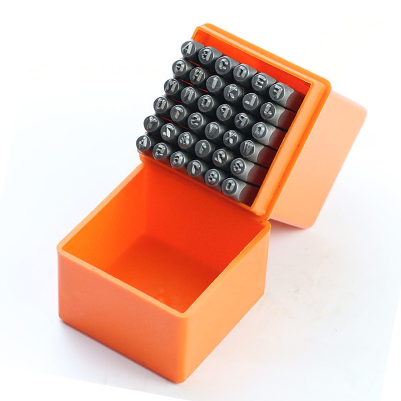 36Pcs Letter Punch Set Puncher DIY Kit Steel Stamps DIY