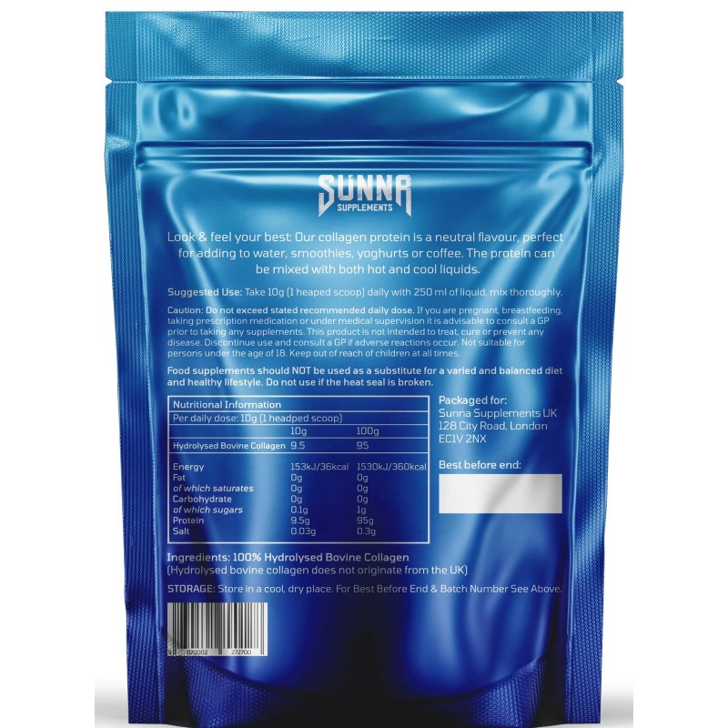 SUNNA SUPPLEMENTS - Halal Bovine Collagen Protein Powder for Hair