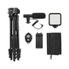 Phone Vlog Video Kit with Height Adjustable Tripod Phone Holder