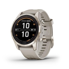 Garmin Fenix 7s Pro Zafiro Solar, Oro/Arena 42 mm
