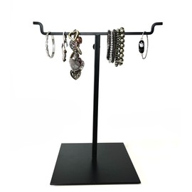 Clearco Jewelry Display Stand, Adjustable Height Black Metal Display Stand for Jewelry, Necklaces, Handbags, Artifacts, and other items.