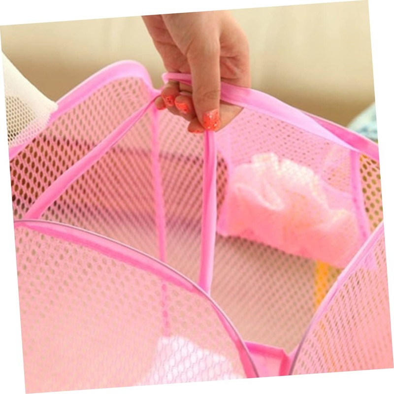 Ciieeo Nylon Laundry Storage Baskets Set Foldable Mesh Clothing Baskets