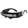 Polarized Shield Sunglasses for Outdoor Wear – Futuristic Rectangle Black