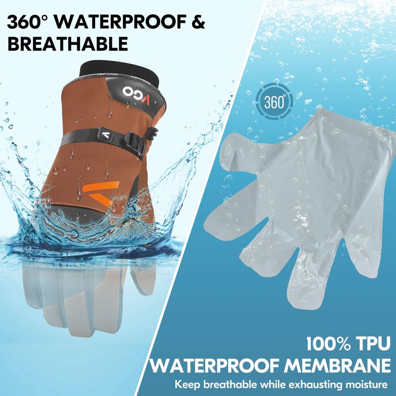 Vgo... Thermal Work Gloves Waterproof Touchscreen