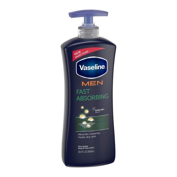 Vaseline Men Body and Face Lotion , 20.3 Ounce Bottle (Pack of 6)