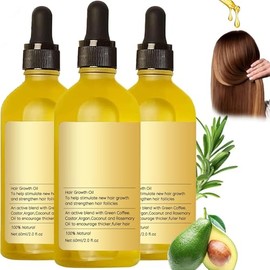 LUHI Aceite Natural Para el Crecimiento del Cabello,aceite de romero para el cabello,Aceite Orgnico De Romero,para,Reparar el Cabello Seco y Daado... 