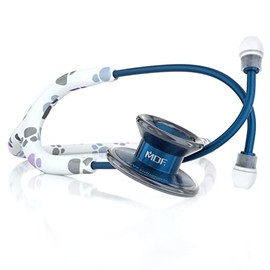 MDF Instruments Paws MD One Epoch Stethoscope, Lightweight Titanium, Adult, Dual Head, Free-Parts-for-Life, Paws Tube, Titanium Blue, Capridium Chestpiece-Headset, MDF777TPWCD