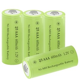 Teneyuuo 1.2 Volt Ni-MH 2/3AAA 600mAh Rechargeable Batteries for Solar Lights,4 Pack