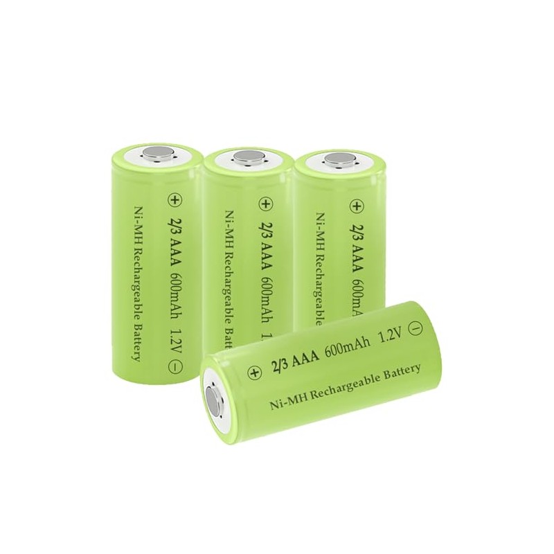 Teneyuuo 1.2 Volt Ni-MH 2/3AAA 600mAh Rechargeable Batteries for Solar
