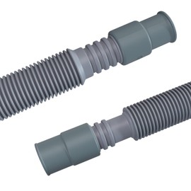 VIOKS Flexible Drain Hose Washing Machine Waste Water Hose Dishwasher 60-200 cm 19/21 mm Diameter – Washing Machine Hose Extension Extendible for Washing Machine Dishwasher