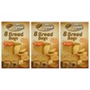 3 PACKS 8 PIECE BREAD BAGS (24 Total Bags) FRESHER FOR LONGER 2 DIFFERENT SIZES