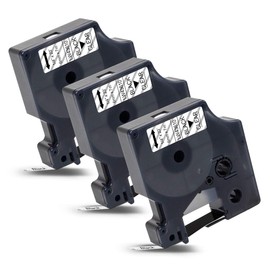 Labelwell Compatible Label Tape Replacement for Dymo D1 6 mm 43610 S0720770 Black on Transparent for Dymo LabelManager 160 210D 360D 280 420P 500TS 120P PC, PC II, PnP Dymo Labelpoint 100 150 200 250