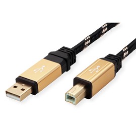 ROLINE GOLD USB 2.0 Kabel, Typ A-B, 3 m