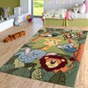 Paco Home Kids Rug for Nursery with Jungle Animals in