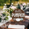 Fall Desk Decor, 8 Inch Hello Pumpkin Autumn Table Centerpieces,