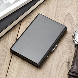 VEAGIA Card Case, Men's Card Case, Credit Card Case, Skimming Prevention, Magnetic Protection, 8 Slots Extended Version, Black