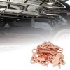 100Pcs Dent Pulling Straight Washer Zcargel Copper Plated Oval Bump