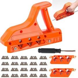 Yuentoen Edge planer for plasterboard, plasterboard edge cutter with 20 blades and screwdriver, plasterboard quick cutter, chamfer cutter, hand plane with 45° and 60° baldes
