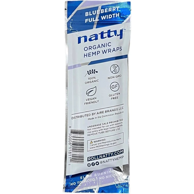 Natty Full Width Wraps 15 Packs Per Box 4 Wraps