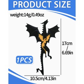 TPZORJX Fantasy Bookmark, Black Golden Dragon Bookmark Pattern Acrylic Cool Dragon Bookmark Bookshelf Decoration for Boys Girls Book Lovers Friends Family Reading Enthusiasts