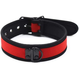 HOT DREAM Neoprene Puppy Custom Choker Collar for Men Women (Red)