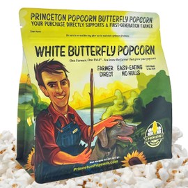 Princeton Popcorn Baby White Popcorn Kernels, Tender & Small, Non GMO, Hulless, Farmer Direct, Gluten Free, 2lb Bag for Popping, Ideal for Oil Popcorn Popper, Microwave Popcorn or Air Popper