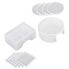 TEHAUX 1 Set Coaster Mold for Epoxy Resin Flexible and