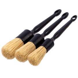 Car Detailing Brushes Set for Cleaning Car Wheel Rim, 3 Pack Automotive Cleaning Brushes Set Wet & Dry Use Scratch Free for Interior Exterior, Leather, Emblem, Wheel, Tire Nut