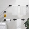 Fapully Luxury European Style Four-Piece Set Wall Mounted Black Bathroom