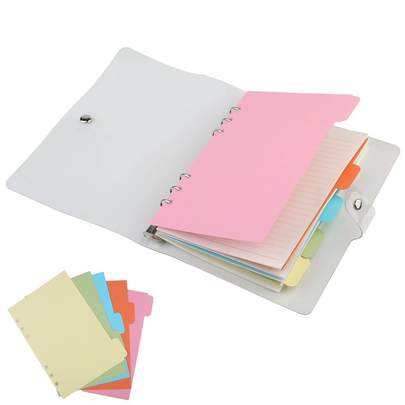 Binder Notebook A6 - Transparent Ring Binder Cover 6 Round