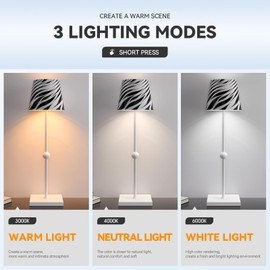 HUIVEOO Rechargeable Cordless Table lamp with USB Port, 3 Touch Light Modes Minimalistic Table lamp, for Living Room, Bedroom, Outdoor, Restaurant(Silva-AW02)