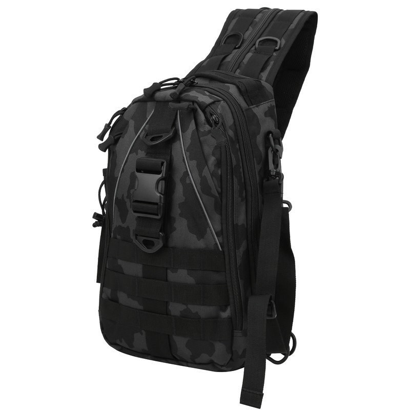 Backpack Knapsack Shoulder Messenger Bag Fishing Mountaineering Outdoor Lure Bagblack