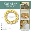 Kainier Gold Beaded Bracelets for Women 14K Gold Plated Chain