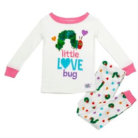 Baby Starters The Very Hungry Caterpillar 2-Piece Snug Fit Girls Pajamas (Cotton, Pink Love Bug, 2T)