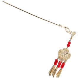 Vaguelly Glowing Hairpin Chinese Hanfu Hair Stick for Long Hair Bun Accessory Vintage Lamp Tassel Hairpins