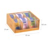 Kesper Teebox, Holz, braun, 22 x 21 x 9.5 cm