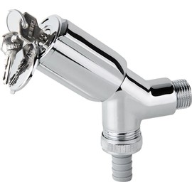 Schell Secur Lockable Y-Type Valve with Backflow Preventer 1 / 2 Inch, Chrome 33870699