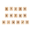 FONGKNOX 100Pcs Wooden Tiles Wooden Printed Numbers and Symbol Replacement