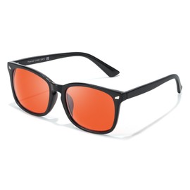 TJUTR 99.9% Blue Light Blocking Sleep Glasses, Professional 2.0 AR Coatings Amber Lens for Computer Reduce Eyestrain