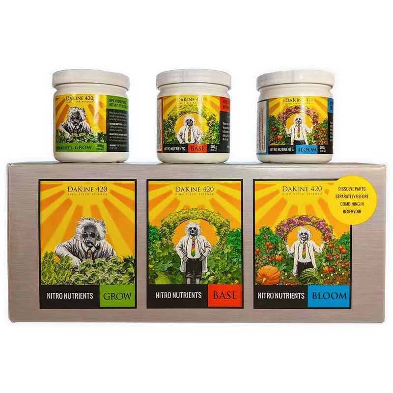 DaKine 420 Nitro Nutrients Starter Kit - Grow, Base, and