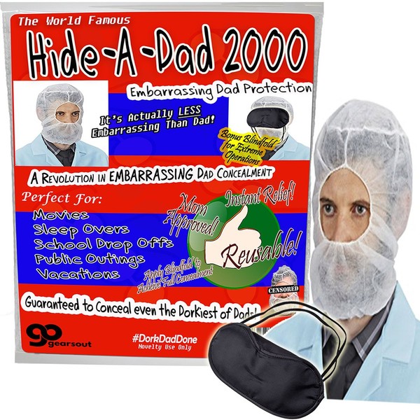 Gears Out Hide a Dad 2000 - Technology for Embarrassing Dads - Hide Your Dad Now - Perfect for Movies and Public Outings - Revolutionary Teen Technology - One Size Fits Most