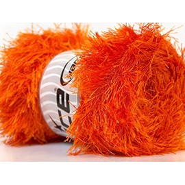 100 Gram Orange Eyelash Yarn Ice Fun Fur 164 Yards